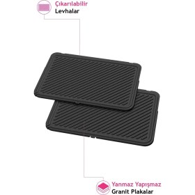 Resim Altus AL-2213 G Tost Makinesi 1000 W Güç Gri Alüminyum Plaka ile Çıkarılabilir ve Kilitleme Mandalı 
