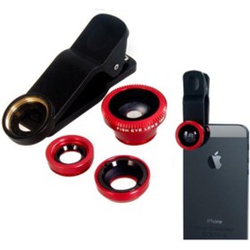 Resim Techno Center Üniversal 3 Lü Telefon Lensi Balık Gözü&geniş Açı&makro Lens 