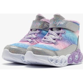 Resim Skechers Infinite Heart Lights - Lovin Hearts Küçük Kız Çocuk Gri Işıklı Bot 303054N Smlt 