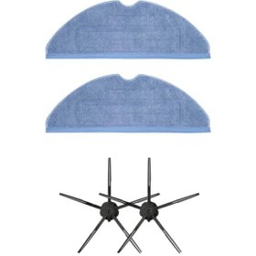 Resim Roborock S7 Maxv, S7 Maxv Ultra Uyumlu Yedek Mop Ve Yan Fırça-4 Parça 