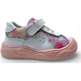 Resim Tuğba Ortopedi 113 Bebek Deri Sneaker Beyaz/pembe 