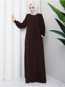 Resim moda asmila Özel Günler İçin Terletmez Ferace Broş Hediyeli 
