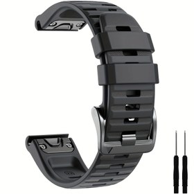 Resim Fenix 6S/Fenix 6S Pro/Fenix 5S/Fenix 5/Fenix 6/Fenix 7/Fenix 5 Plus/Fenix 7 Pro/Fenix 7X/Fenix 7X Pro/Fenix 6X/Fenix5X için 20mm 22mm 26mm Yumuşak Silikon Kolay Takılan Saat Kayışı Bileklik Yedek 