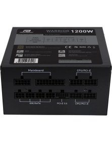 Resim PowerBoost BST-ATX1200GF1 WARRIOR 1200w 80+ GOLD PCI-E Gen 5.0 Full Modüler Fanlı ATX PSU (JPSU-BST-ATXW1200GF1) 