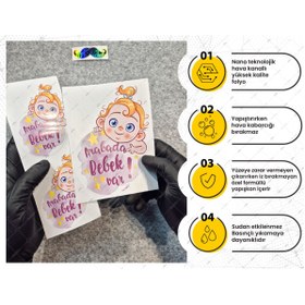 Resim Bay Etiket Bob13 Arabada Bebek Var Etiketi Arabalara Özel Nano Teknolojik Malzeme 