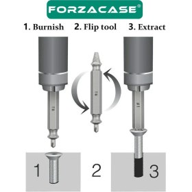 Resim 4’lü Dayanıklı Matkap Tornavida Uyumlu Hasarlı Vida Sökme Seti - FC987 