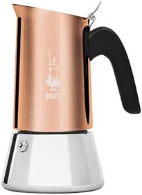 Resim Bialetti - Venus: 4 Cups Ocak Üstü Espresso Pişirici - 170ml - Kahverengi, Gümüş Renk - Paslanmaz Çelik Gövde - Patentli Güvenlik Valfi - Tüm Ocak Türleri İçin Uygundur (İndüksiyon Dahil) 