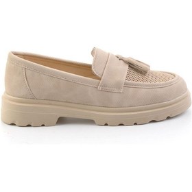 Resim Bej Kadın Loafer Ayakkabı K01536105137 Bej 