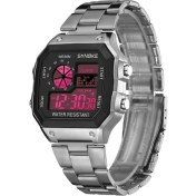 Resim Hanyang Gümüş Altın Gümüş Dijital Saat Erkekler Askeri Su Geçirmez Kayış Spor Eğlence Saatler Aydınlık Çalar Saat Relogios Digitalais (Yurt Dışından) 