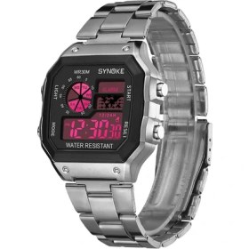 Resim Hanyang Gümüş Altın Gümüş Dijital Saat Erkekler Askeri Su Geçirmez Kayış Spor Eğlence Saatler Aydınlık Çalar Saat Relogios Digitalais (Yurt Dışından) 