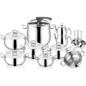 Resim İNTER ÇELİK Gülistan Klasik 21 Parça Çeyiz Seti Çelik Sap 