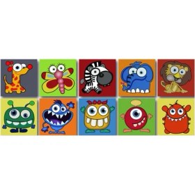 Resim Tink Kendinden Yapışkanlı Çocuk Desenli Pvc Karo 15X15 cm 10'lu Paket 