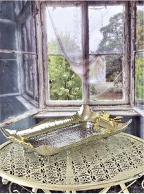 Resim Dövme Bakır Tepsi 20 CM X 34 CM 