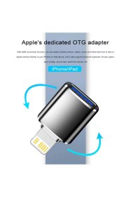 Resim Usb 3.0 Otg Adaptörü 13 12 11 Pro Xs Max Xr X 8 Artı 7 6s Apple iPad Uyumlu Ios Erkek - Usb Dişi Adaptör 