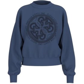 Resim Guess Cn 4G Logo Hofix Kadın Sweatshirt W5YQ07KB681 (W5YQ07KB681) 