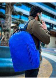Resim Cnt104 - Cilt Erkek Sırt Çantası Mavı Çok Renkli 
