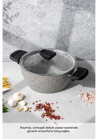 Resim Emsan Fortis Granit 12 Parça Tencere Seti Gri Gri 