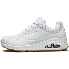 Resim Skechers Uno-stand On Air Memory Foam Womens Sneaker White Hafızalı Taban Kadın Günlük Spor Ayakkabı Beyaz 