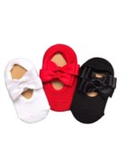 Resim lalinkids Kız Bebek Siyah Çocuk Babet Çorap 3'lü 
