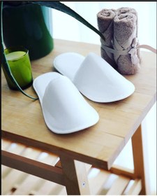 Resim Trend Living Room Tek Kullanımlık Kalite Kumaş Otel Terliği Spa Masaj Salonu Güzellik Merkezi Hijyenik Terlik 10 Çift 