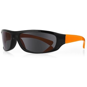 Resim Kinary Bisiklet Güneş Gözlüğü Siyah Parlak Çerçeve Turuncu Sap Siyah Cam 3007 