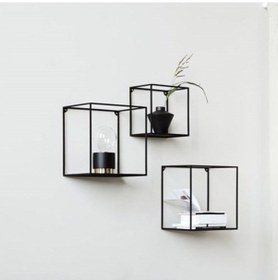 Resim Wessdizayn Metal Duvar Rafı Iskandinav Küp Model 3 ‘Lü Set Wd-231 