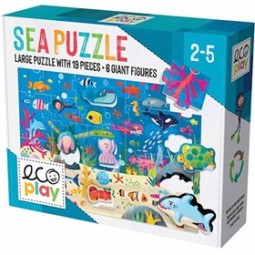 Resim Ecoplay Shaped Puzzle Sea 