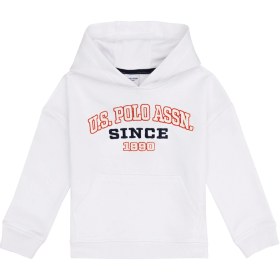 Resim U.S. Polo Assn. Erkek Çocuk Beyaz Kapüşonlu Sweatshirt 50313842-VR013 