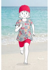 Resim Zuzunga Daisy Bloom Kız Çocuk Mayo Takımı Mavi 