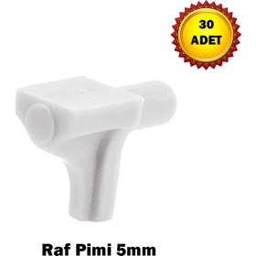Resim Ergün 30 Adet Plastik Raf Pimi 5mm (Raf Tutucu) 