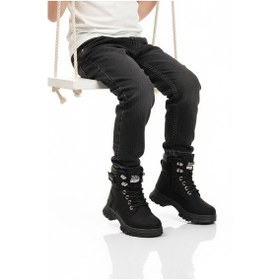 Resim Aspor Siyah Zümrüt İçi Polarlı Erkek Çocuk Worker Bot Çok Renkli 