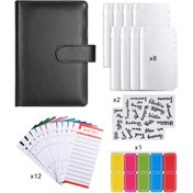 Resim A6 Nakit Bütçe Plan Klasörü, Fatura Yöneticisi, 8 Zip Çantası, 12 Bütçe Sayfası, 3 Etiket, Ödeme Takip Defteri ve Mali Plan Bütçe Kitabı ile Gelirinizi Kontrol Edin 