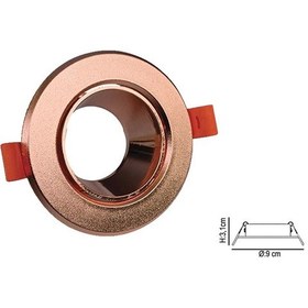 Resim Gu10 Dekoratif Yuvarlak Plastik Kasa Rose 2 Adet 