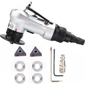 Resim Quirky Quar Manuel Pnömatik Pahlatma Makinesi, Mini Taşınabilir Doğrusal Pahlandırma Elektrikleri, 45 Derece Metal Kesme Kiti (Yurt Dışından) 