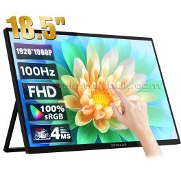 Resim Zeuslap Z18T 18.5" 1920*1080@100Hz Full HD ADS-IPS Panel Type-C 100% sRGB 300Cd/m² Dokunmatik, Taşınabilir Monitör (ZL-Z18T) 