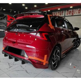 Resim Hyundai İ20 Arka Ek Mat Siyah Plastik Karlık 2019+ 