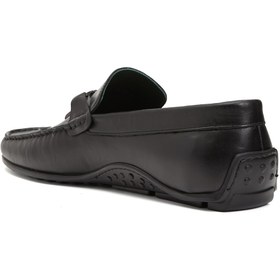 Resim George Hogg Siyah Erkek Deri Loafer 