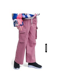 Resim Xo Kids Kargo Cepli Düğmeli Düz Paçalı Kız Çocuk Pantolon 5-14 Yaş 23022 Gülkurusu 