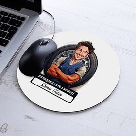 Resim Karikatürlü En Başarılı Oto Lastikçi Mousepad 