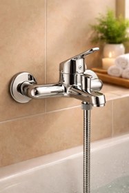 Resim Banyo DUŞ Bataryası - Duvar Tipi %100 Pirinç Gövde, 5 Yıl Garantili 