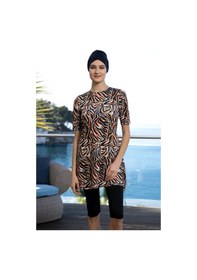 Resim Remsa Kısa Kollu Yarı Kapalı Mayo 24814 Siyah Siyah 