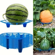 Resim 10 adet Dayanıklı Mavi Plastik Karpuz Destek Tepsileri - Bahçe ve Çiftlik Meyve Sergisi için Anti-Korozyonlu, Sağlam Tasarım, Kavunlar, Kabaklar ve Büyük Meyveler için İdeal, Çiftlik Ürünleri Organizatörü | Yuvarlak Tepsi Tasarımı | Sağlam Yapı, Karpuz Temalı Öğeler 