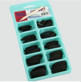 Resim Cosmotex 100 Adet Mat Takma Tırnak-siyah 