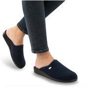 Resim Muya Tondo Anatomik Taban Kışlık Kapalı Erkek Ev Terliği Lacivert 