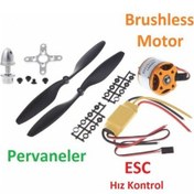 Resim Bruhsless Motor 1400Kv A2212 Rc 1045 30A Esc Firmware Pervane 