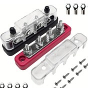 Resim Challenger 150a 4 Yollu Busbar Otomotiv Füze Tutucu Terminalli Siyah Kırmızı Set Araç Tekne Yat 