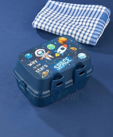 Resim KaktüsKedi 4 Bölmeli Beslenme Kutusu - Yemek Saklama Kabı - Beslenme Çantası Space 