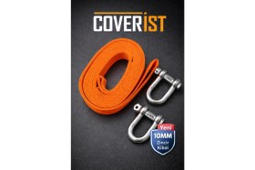 Resim Coverist Araç Çekme Halatı 10MM Çelik Uçlu 3 Metre Turuncu Halat 2.5 Tona Kadar 