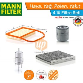 Resim Vw Polo 1.0 Benzinli Mann Filtre Bakım Seti 2014-2017 