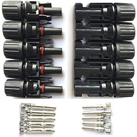 Resim Mc4 Tipi Solar Panel Bağlantı Konnektör Seti 5 Set 